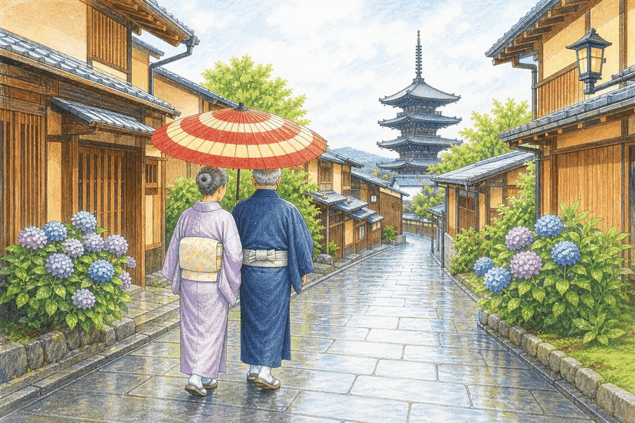 京町家の相合傘_見本